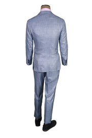 Sartorio Light-Grey Plaid Suit