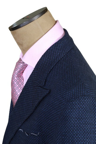 Sartorio Dark-Blue Birdseye Double Breasted Sport Jacket
