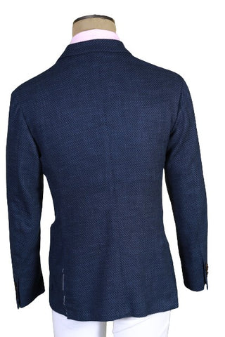 Sartorio Dark-Blue Birdseye Double Breasted Sport Jacket