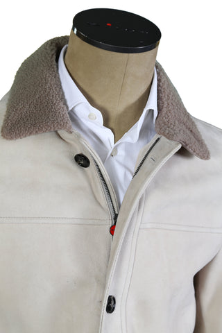Kiton Light-Grey Solid Cashmere Overcoat