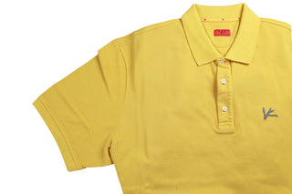 Isaia Yellow Cotton Short Sleeve Polo