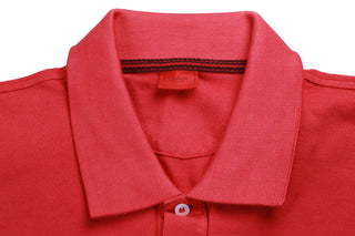 Isaia Red Cotton Short Sleeve Polo