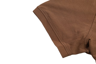 Isaia Brown Short Sleeve Cotton Polo