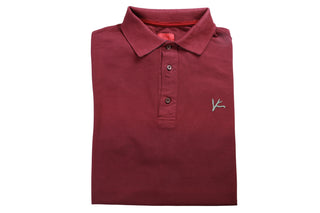 Isaia Red Short Sleeve Cotton Polo