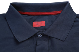 Isaia Dark-Blue Short Sleeve Cotton Polo