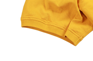 Isaia Mustard Yellow Short Sleeve Cotton Polo