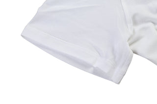 Isaia White Short Sleeve Cotton Polo