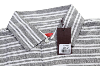 Isaia Striped Short Sleeve Polo