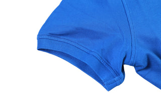 Isaia Blue Short Sleeve Cotton Polo