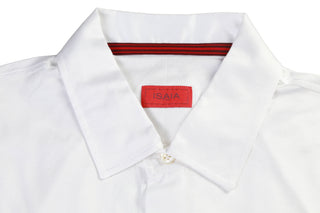 Isaia White Cotton Short Sleeve Polo