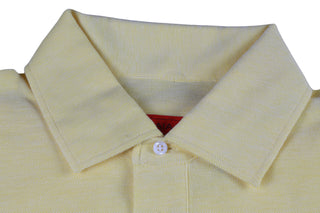 Isaia Pale-Yellow Short Sleeve Cotton Polo