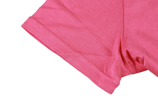 Isaia Pink Silk-Cotton Short Sleeve Polo