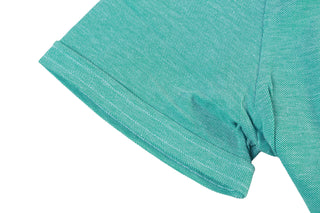 Isaia Turquoise Short Sleeve Cotton Polo