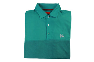 Isaia Pine Short Sleeve Cotton Polo