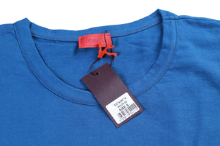 Isaia Blue Short Sleeve Cotton T-Shirt