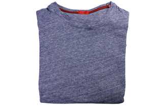 Isaia Slate Grey Linen-Cotton Short Sleeve T-Shirt
