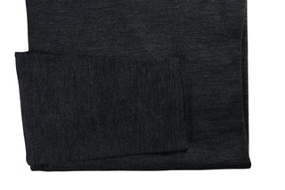 Isaia Black Solid Cotton Long Sleeve