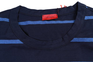 Isaia Dark-Blue Striped Long Sleeve Shirt