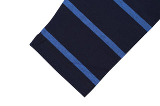 Isaia Dark-Blue Striped Long Sleeve Shirt