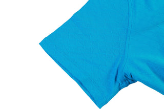 Isaia Sky Blue Silk-Cotton Short Sleeve Polo