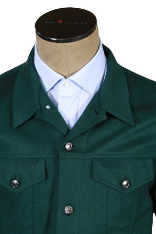 Kired by Kiton Sea Green Solid Cashmere Overshirt