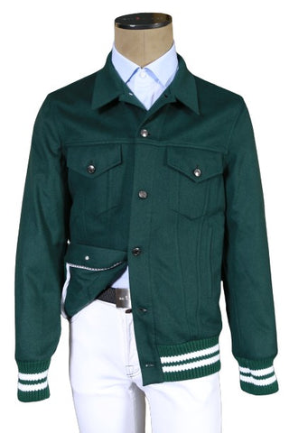 Kired by Kiton Sea Green Solid Cashmere Overshirt