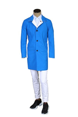 Kired by Kiton Reversible Blue/ White Raincoat