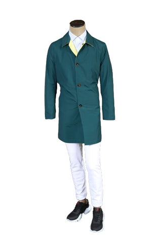 Kired by Kiton Teal/ Pale-Yellow Reversible Coat