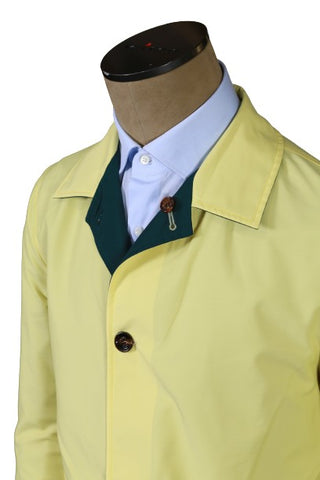 Kired by Kiton Teal/ Pale-Yellow Reversible Coat