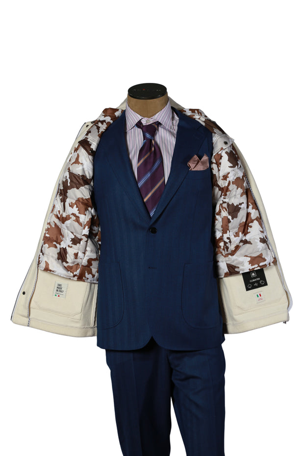 KIRED By Kiton Climatek Removable Camouflage Vest Car Coat Jacket