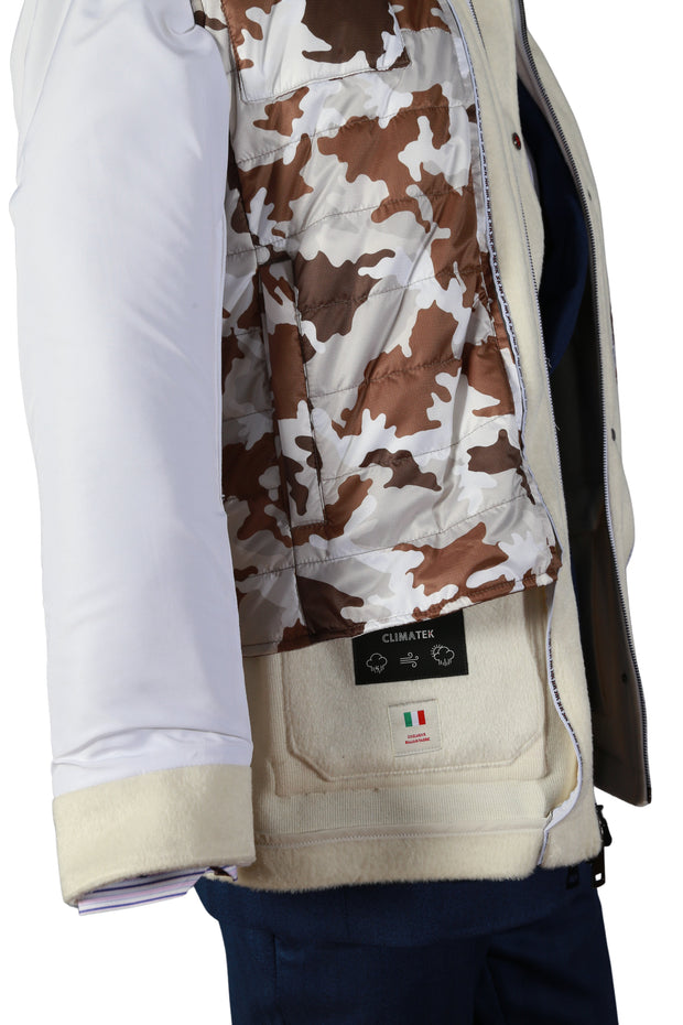 KIRED By Kiton Climatek Removable Camouflage Vest Car Coat Jacket