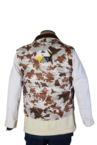 Kired By Kiton Cream Climatek Reversible Coat w/ Removable Camouflage Vest
