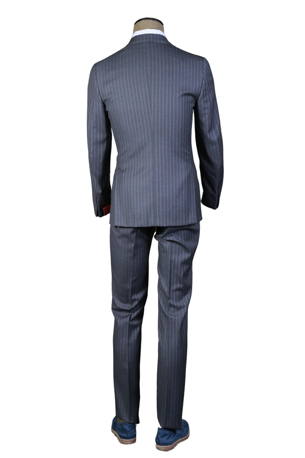 Isaia Grey Striped Wool Suit