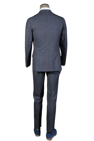 Isaia Grey Solid Cotton Suit