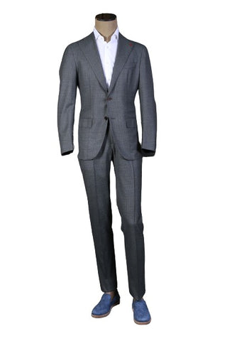 Isaia Grey Solid Wool Suit