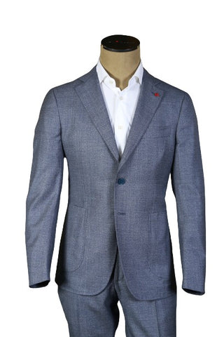 Isaia Slate Grey Solid Wool Suit