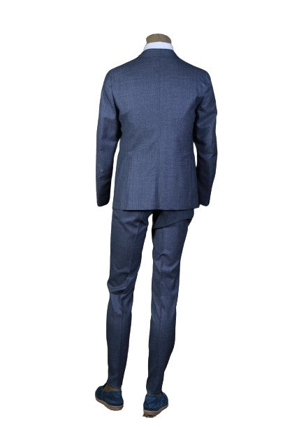 Isaia Light-Blue Solid Wool Suit