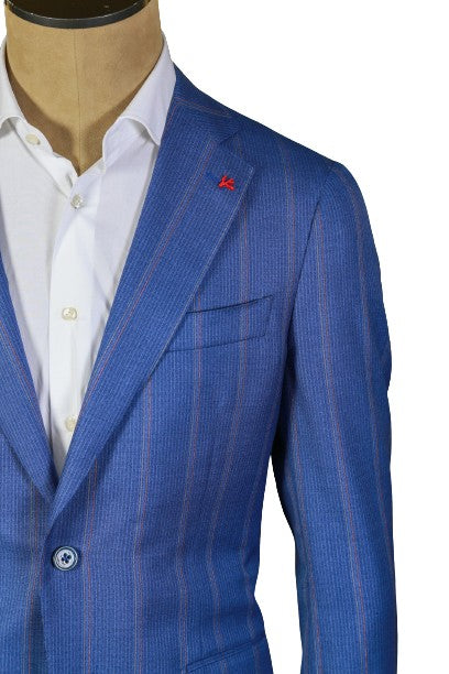 Isaia Blue Striped Suit