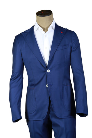 Isaia Cobalt Blue Wool Suit
