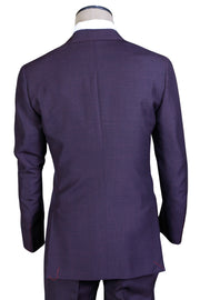 Isaia Dark Purple Wool-Mohair Suit