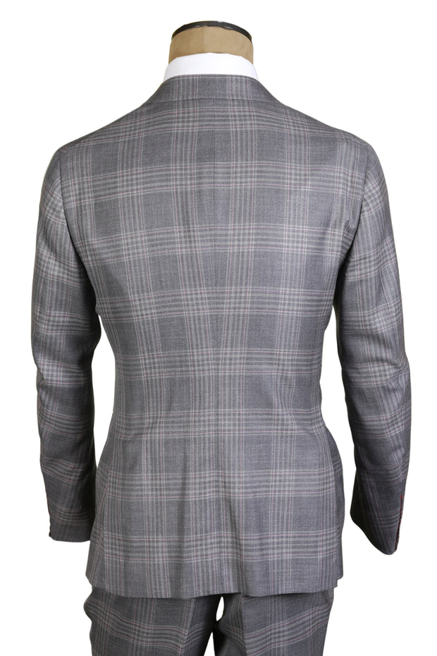 Isaia Grey Checked Suit