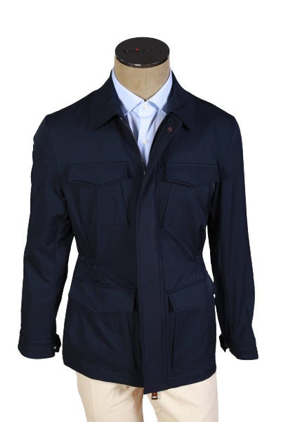 Kired by Kiton Solid Dark-Blue Jacket