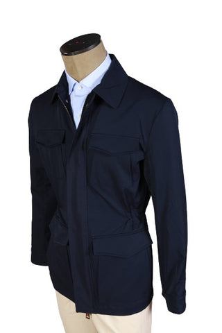 Kired by Kiton Solid Dark-Blue Jacket