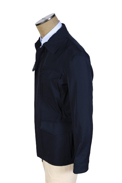 Kired by Kiton Solid Dark-Blue Jacket