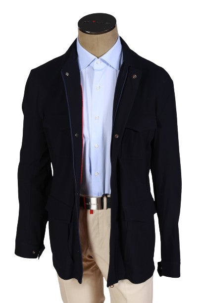 Kired by Kiton Solid Dark-Blue Jacket
