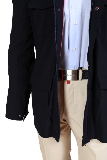 Kired by Kiton Solid Dark-Blue Jacket