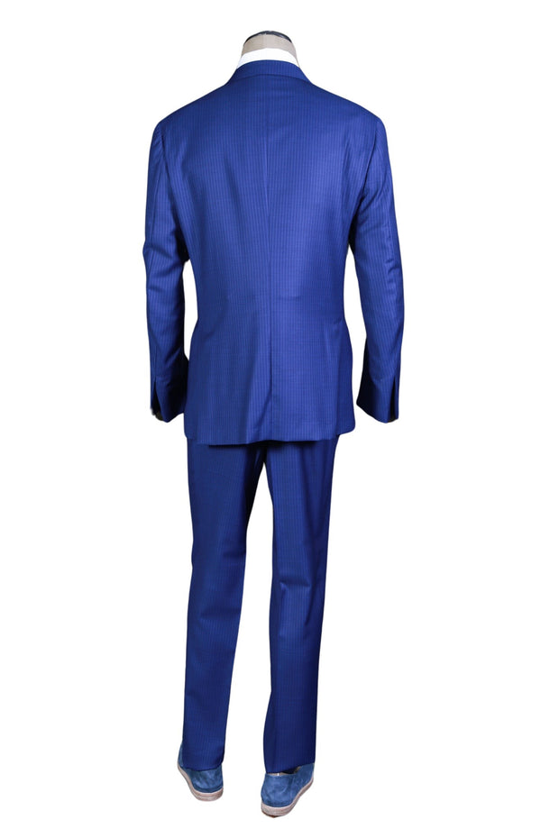 Isaia Blue Striped Wool Suit