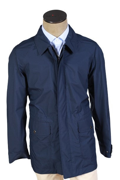 Kired by Kiton Dark-Blue Overcoat