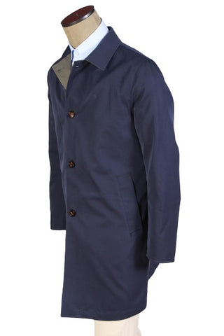 Kired by Kiton Blue/ Taupe Reversible Raincoat