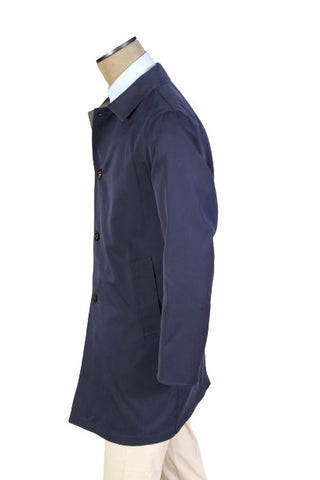 Kired by Kiton Blue/ Taupe Reversible Raincoat